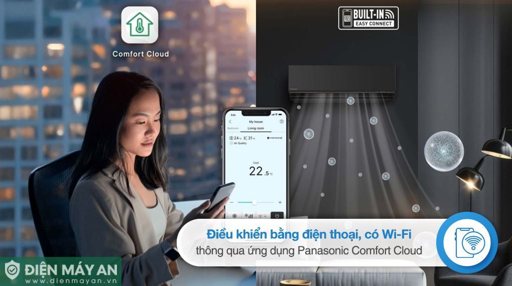 Điều hòa Panasonic Inverter 12000 BTU 1 chiều CU/CS-AU12BKH-8 - Mẫu mới 2025